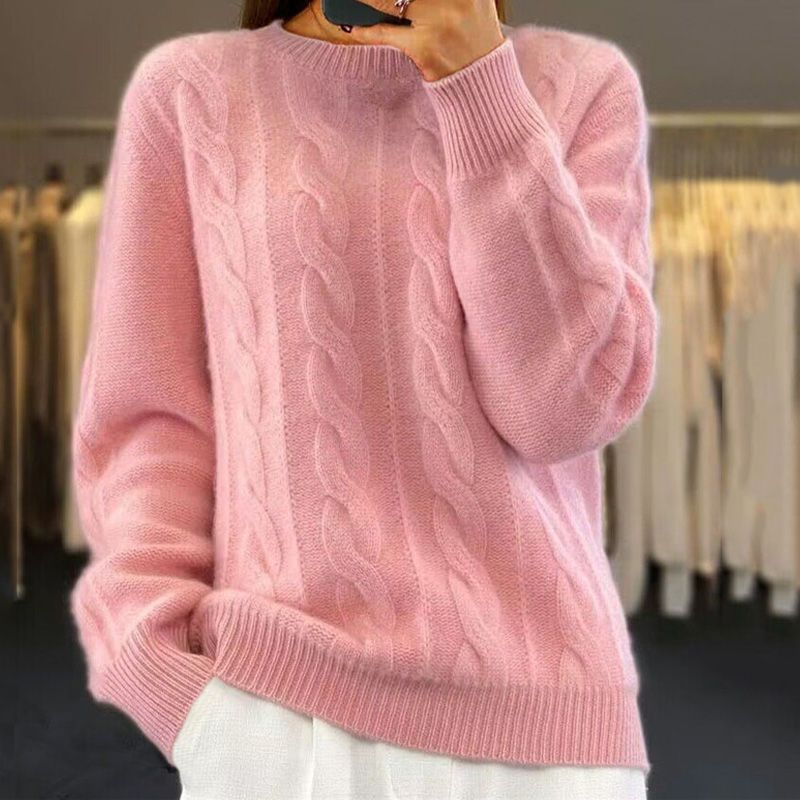 Women's Cozy Knit Crewneck Winter Sweater