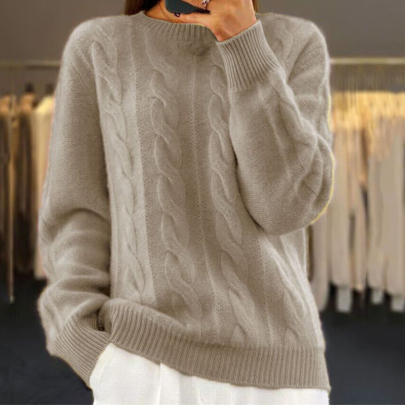 Women's Cozy Knit Crewneck Winter Sweater