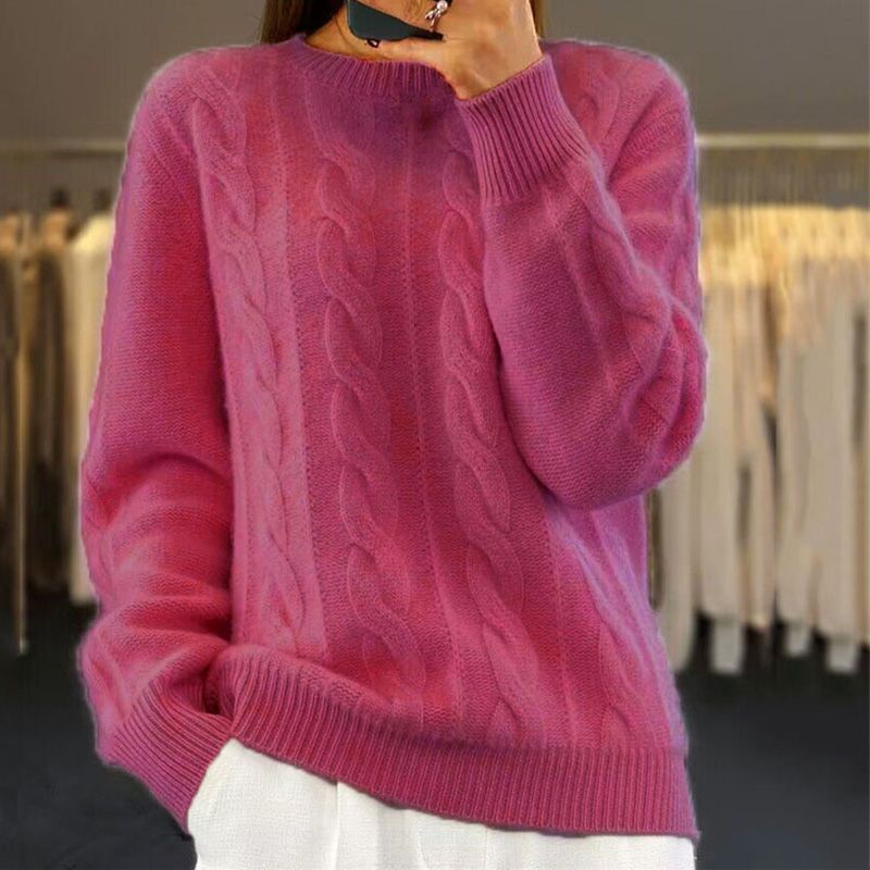 Women's Cozy Knit Crewneck Winter Sweater