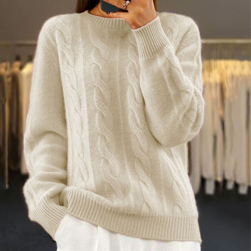 Women's Cozy Knit Crewneck Winter Sweater