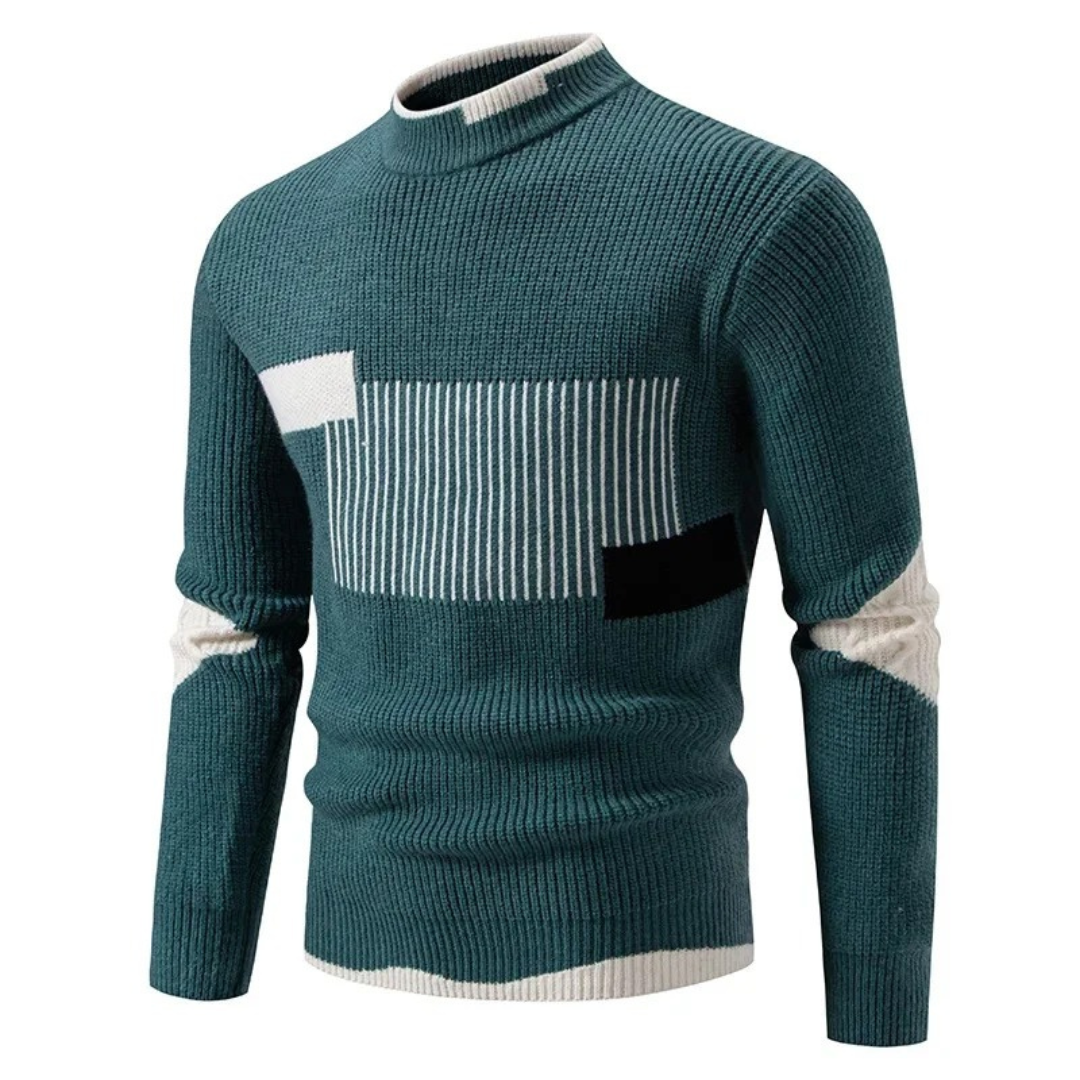 Men's Geometric Jacquard Knit Sweater