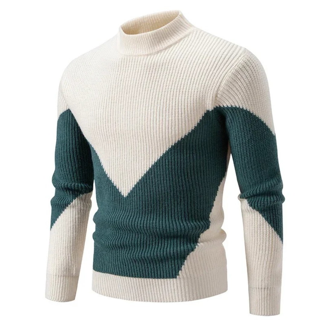 Men's Geometric Jacquard Knit Sweater