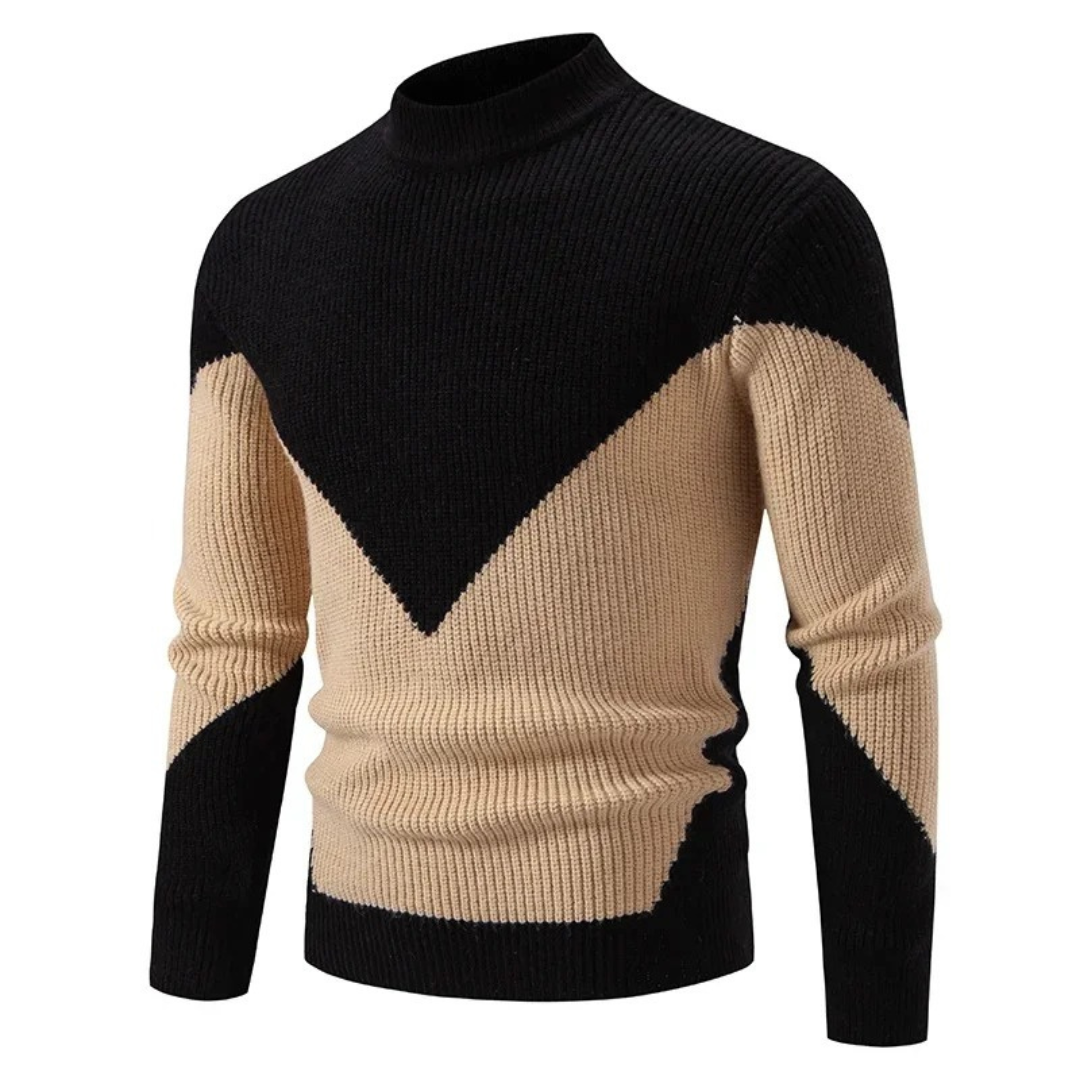 Men's Geometric Jacquard Knit Sweater