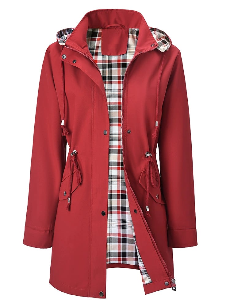 Women's 3-in-1 Waterproof Raincoat with Detachable Hood
