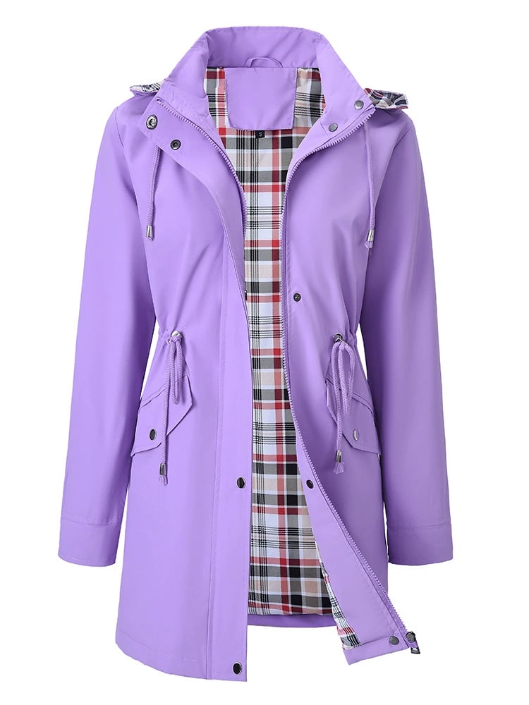 Women's 3-in-1 Waterproof Raincoat with Detachable Hood
