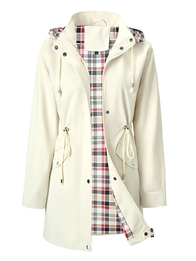 Women's 3-in-1 Waterproof Raincoat with Detachable Hood