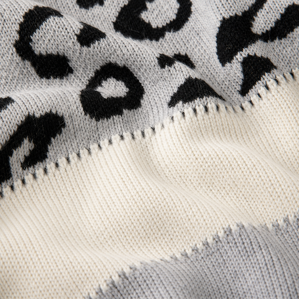 Women's Leopard Color-Block Sweater