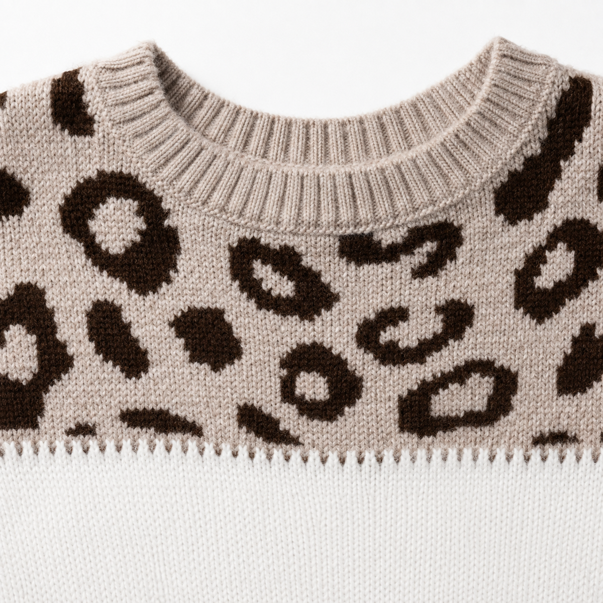 Women's Leopard Color-Block Sweater