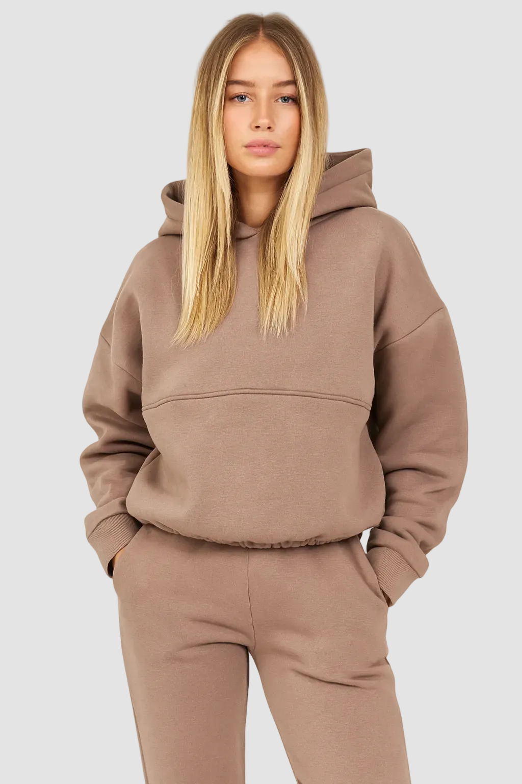 Women's Elegant Hoodie & High-Waist Tracksuit Set