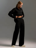 Women's Wide-Leg Pants & Polo Sweater Set